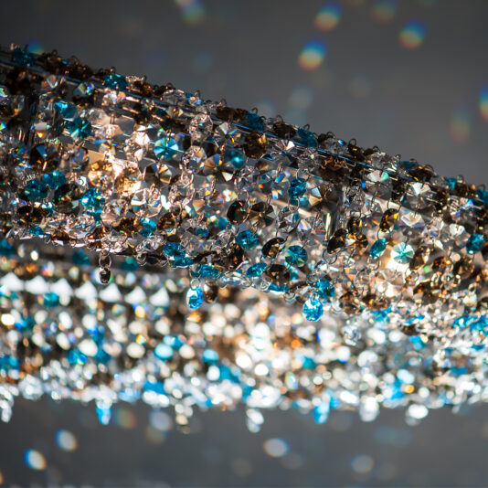 High End Contemporary Crystal Chandelier High end Contemporary Blue Crystal Chandelier