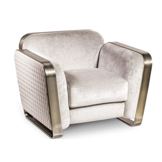 High End Contemporary Italian Designer Quilted Leather Armchair High End Contemporary Italian Designer Quilted Leather Armchair