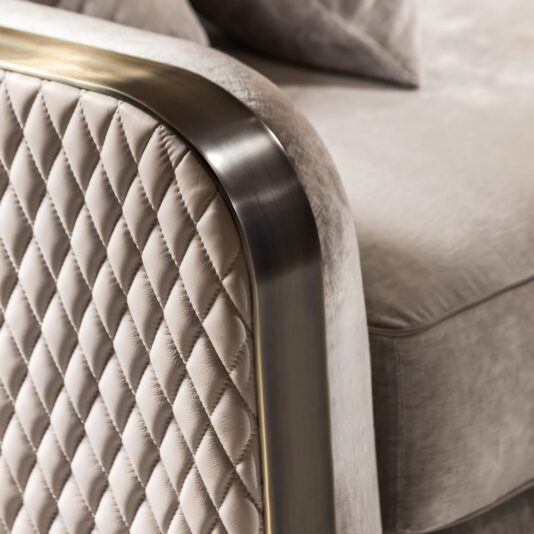 High End Contemporary Italian Designer Quilted Leather Armchair High End Contemporary Italian Designer Quilted Leather Armchair