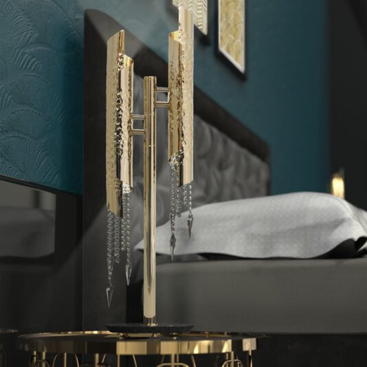 High End Contemporary Gold Plated Table Lamp High End Contemporary Gold Plated Table Lamp