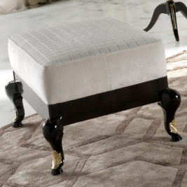 High End Designer Art Deco Inspired Armchair And Footstool