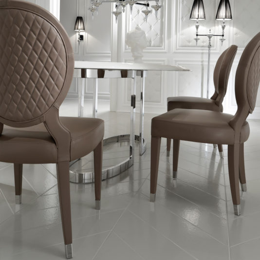 High End Designer Italian Leather Dining Chair