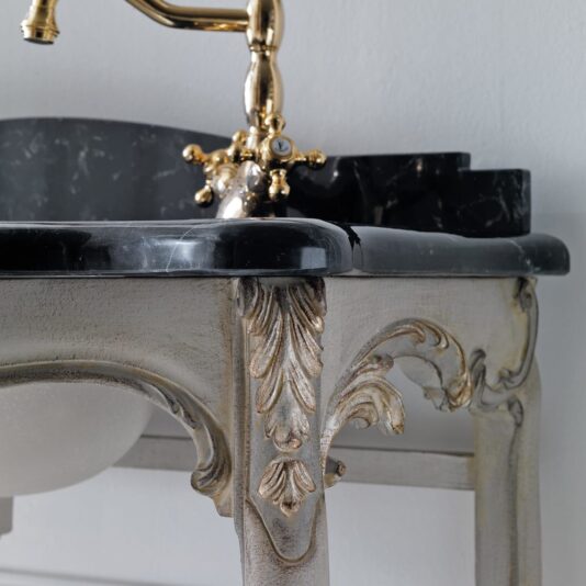 High End Designer Italian Marble Bathroom Classic Vanity Console High End Designer Italian Marble Bathroom Classic Vanity Console