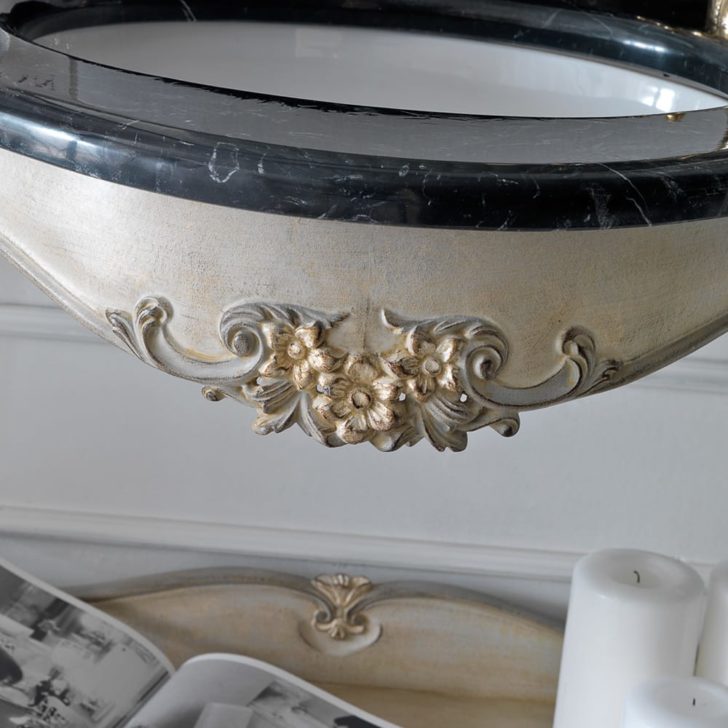 High End Designer Italian Marble Bathroom Classic Vanity Console