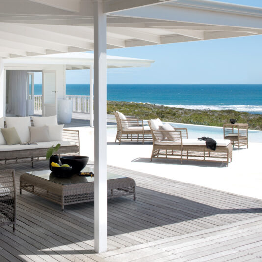 High End Designer Wicker Sun Lounger