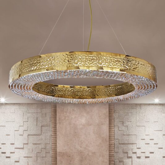 High End Gold Plated Designer Crystal Hoop Chandelier High End Gold Plated Italian Designer Crystal Hoop Chandelier