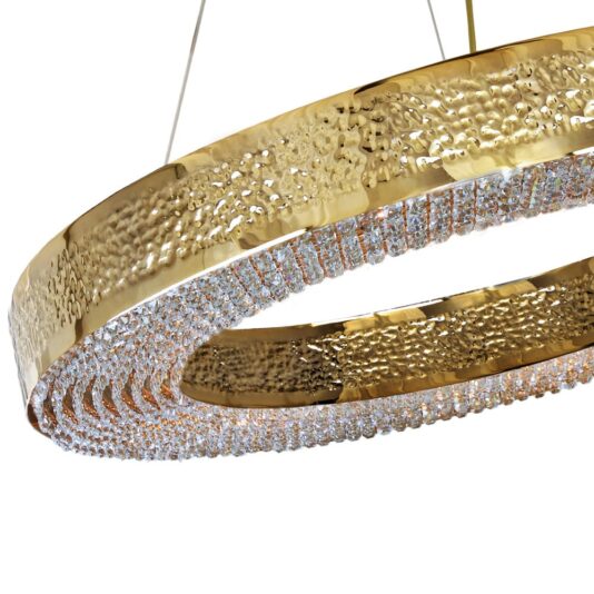 High End Gold Plated Designer Crystal Hoop Chandelier High End Gold Plated Italian Designer Crystal Hoop Chandelier