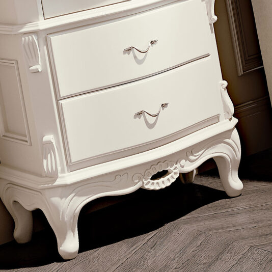 High End Italian Antiqued Bedside Table