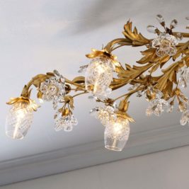 High End Italian Bohemian Crystal Florentine Style Ceiling Light