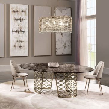 High End Italian Bronze Oval Marble Dining Set High End Italian Bronze Oval Marble Dining Set