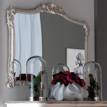 Ornate Silver Designer Italian Wall Mirror Ornate Silver Designer Italian Wall Mirror