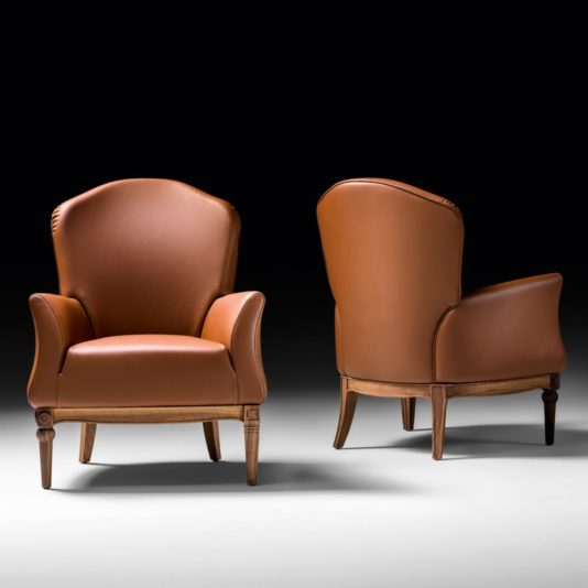 High End Designer Leather Armchair