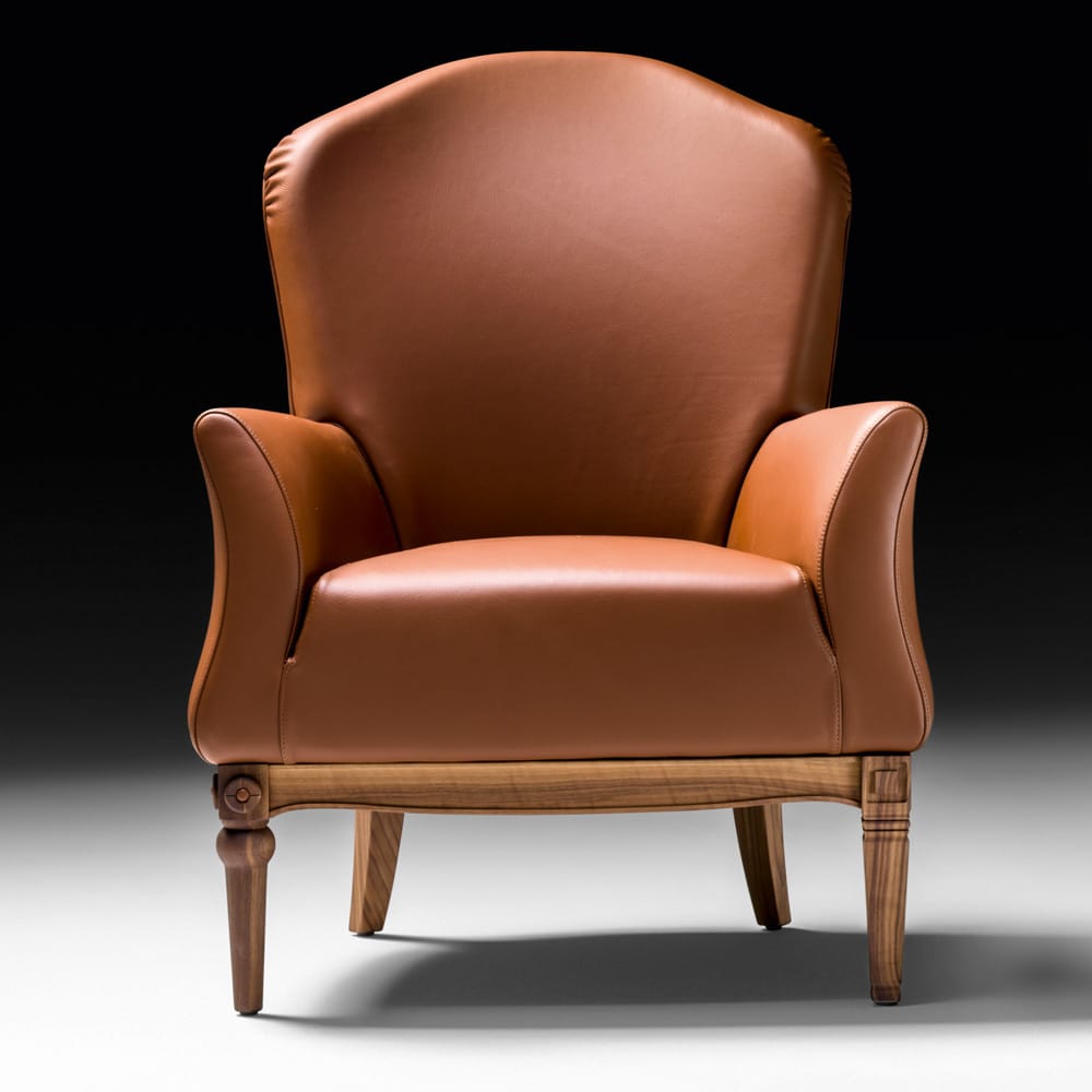 High End Designer Leather Armchair