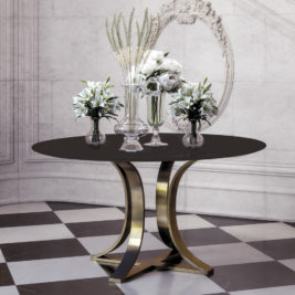 High End Italian Designer Modern Round Dining Table