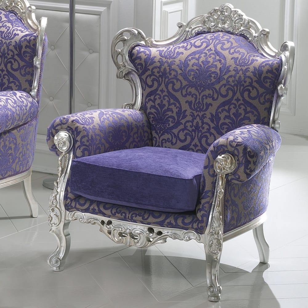 High End Italian Designer Rococo Armchair