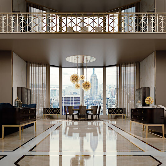 High End Italian Ebony Dining Set 4