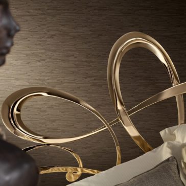 High End Italian Gold Plated Designer Bed High End Italian Gold Plated Designer Bed