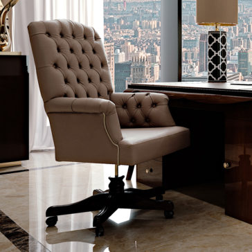 High End Italian Leather Swivel Office Chair 1