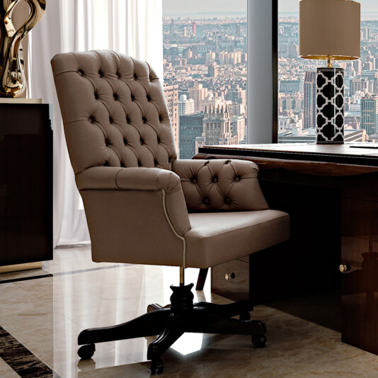 High End Italian Leather Swivel Office Chair 2
