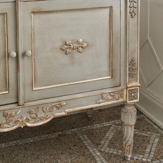 High End Louis XVI Inspired Marble Bathroom Vanity Unit