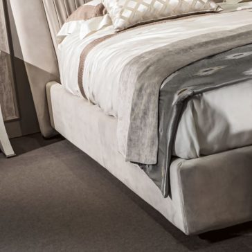 High End Italian Nubuck Gathered Upholstered Designer Bed High End Italian Nubuck Gathered Upholstered Designer Bed