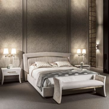 High End Italian Nubuck Gathered Upholstered Designer Bed High End Italian Nubuck Gathered Upholstered Designer Bed