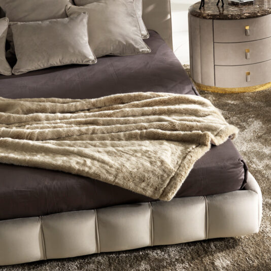 High End Italian Padded Nubuck Leather Bed High End Italian Padded Nubuck Leather Bed