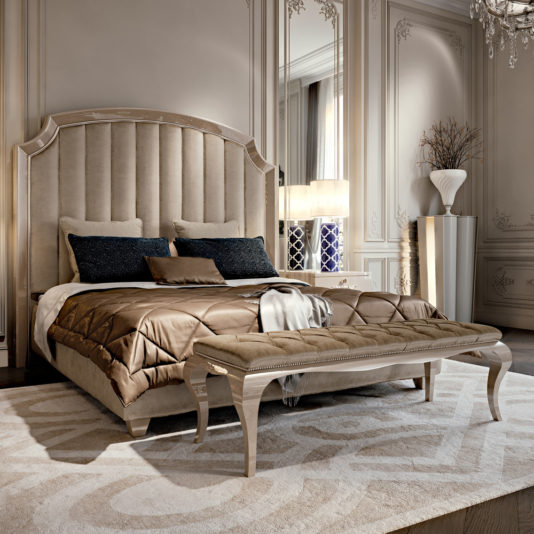 High End Italian Upholstered Storage Bed