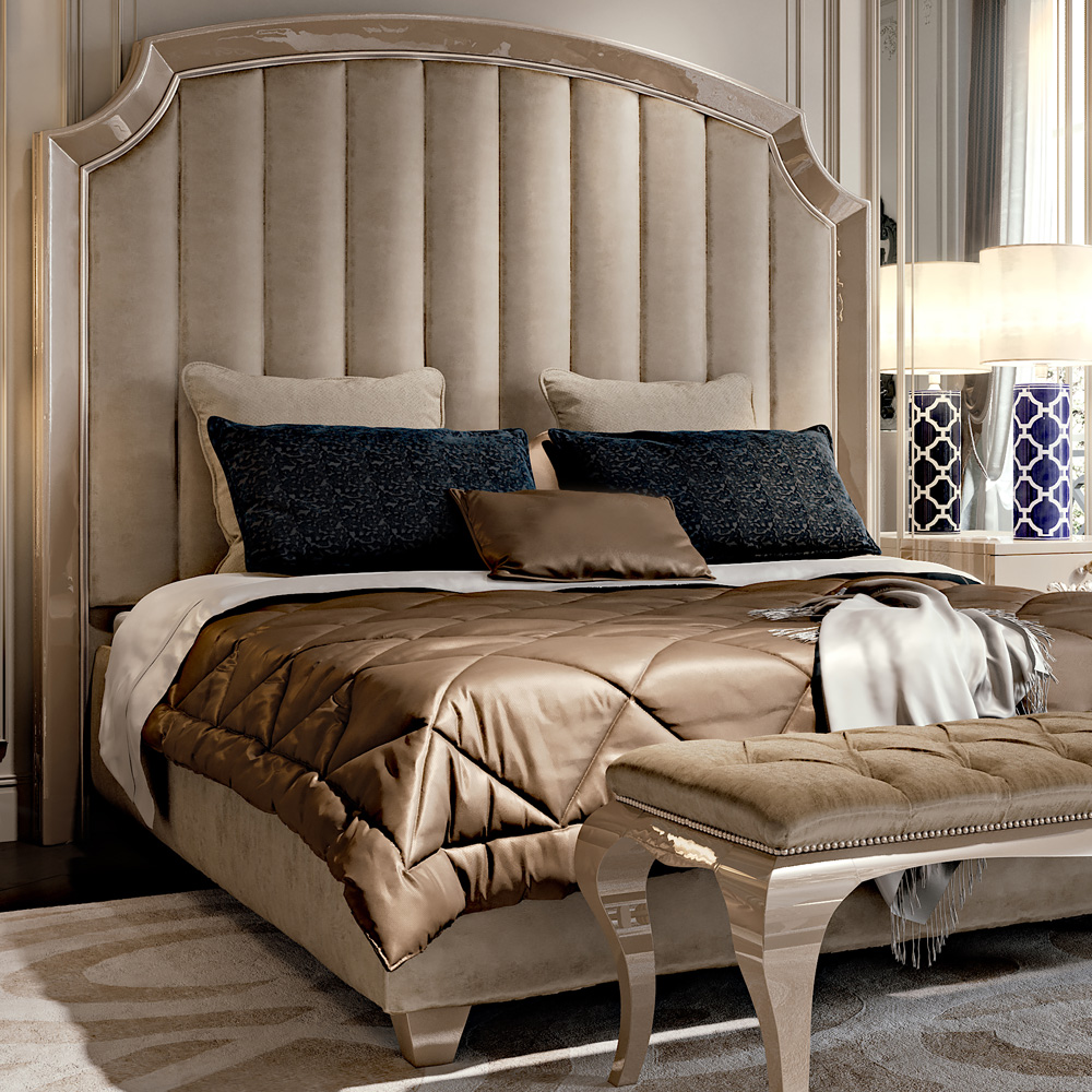 High End Italian Upholstered Storage Bed