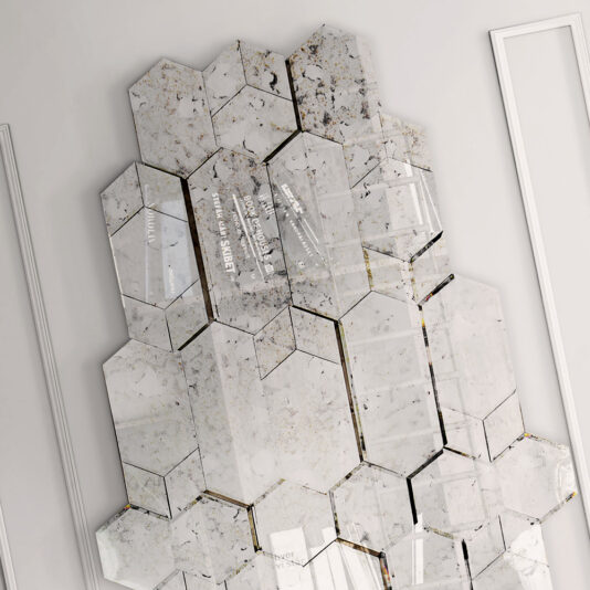High End Large Designer Geometric Multi Layered Wall Mirror High End Large Designer Geometric Multi Layered Wall Mirror
