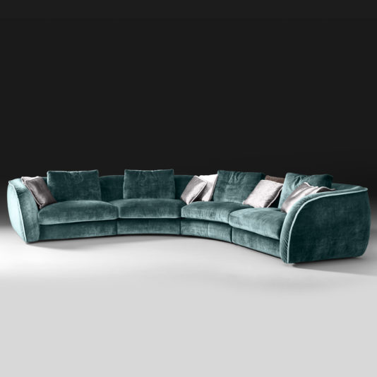 High End Large Velvet Modular Corner Sofa