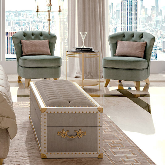 High End Luxury Italian Designer Storage Trunk