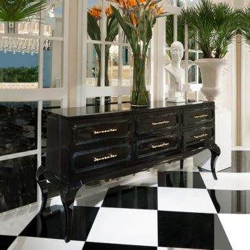 High End Modern Black Lacquered Drawers High End Modern Black Lacquered Drawers