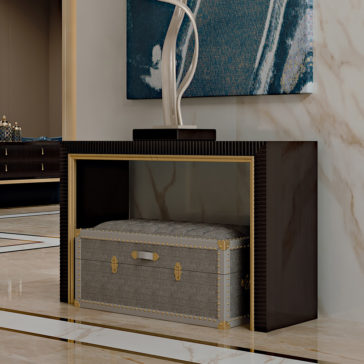 High End Modern Italian Ebony Console Table High End Modern Italian Ebony Console Table