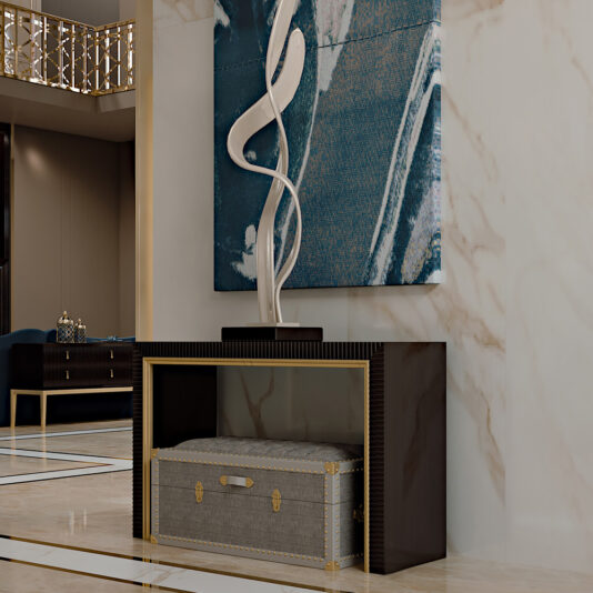 High End Modern Italian Ebony Console Table High End Modern Italian Ebony Console Table