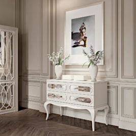 High End Modern Mirrored Chest of Drawers