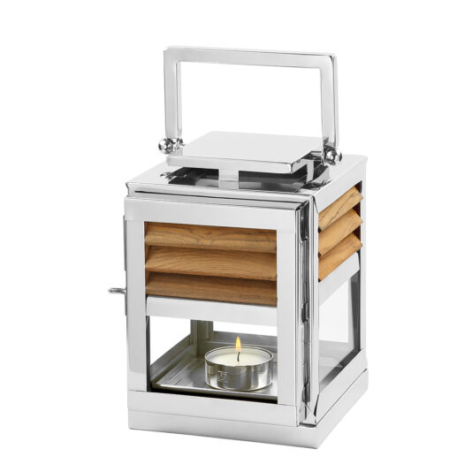 High-End Modern Outdoor Teak Lantern Set