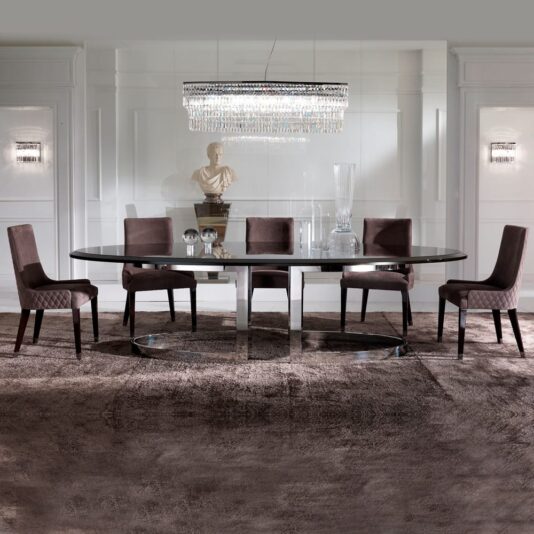 High End Modern Oval Dining Set High End Modern Oval Dining Set