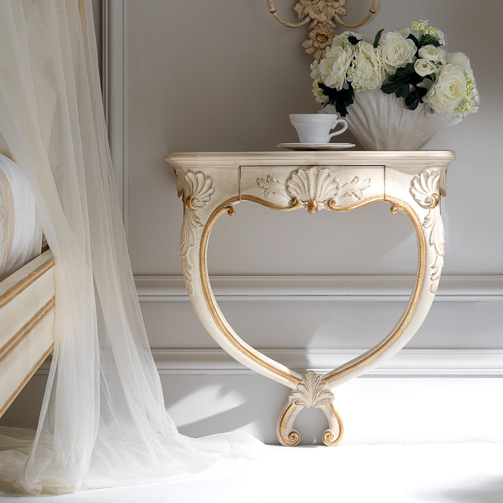 High End Ornate Wall Mounted Bedside Table