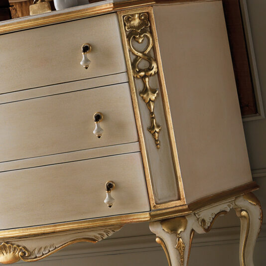High End Rococo Chest of Drawers and Mirror Set High End Rococo Chest of Drawers