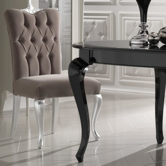 High End Velvet Button Upholstered Dining Chair