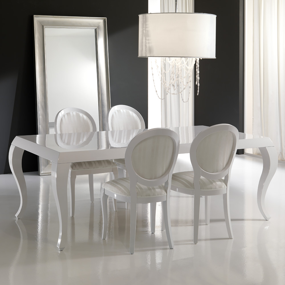 Contemporary Italian Round Small Dining Table And Chairs Set ...