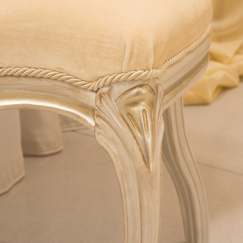 Exclusive Velvet Upholstered High Back Italian Chair