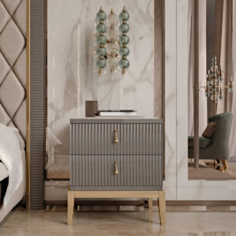 Italian Art Deco Inspired Designer Lacquered Bedside