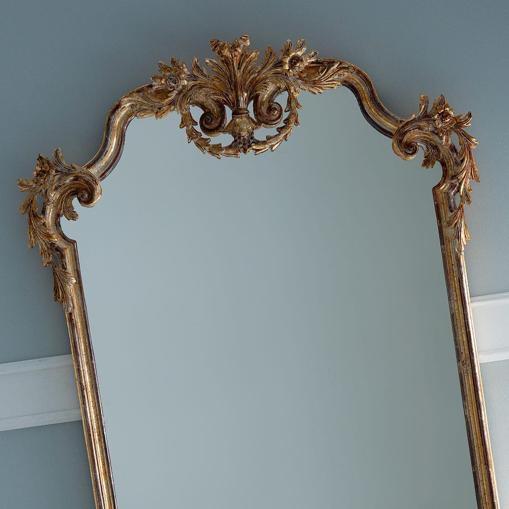 Italian Baroque Reproduction Wall Mirror In A Gold Finish