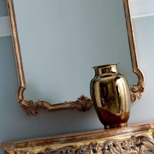 Italian Baroque Reproduction Wall Mirror In A Gold Finish