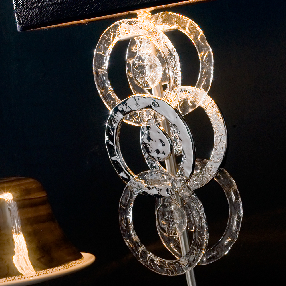 Luxury Italian Designer Black Table Lamp