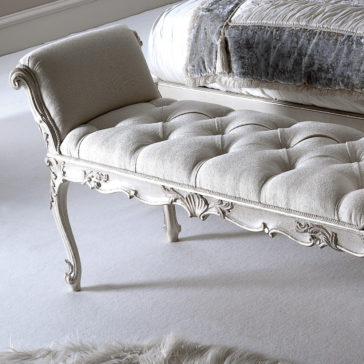 Italian Button Upholstered Bench with Armrests Italian Button Upholstered Bench with Armrests