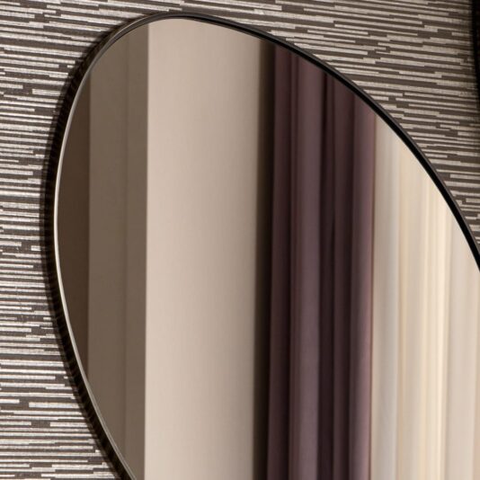 Italian Contemporary Bronze Pebble Mirror Italian Contemporary Bronze Pebble Mirror