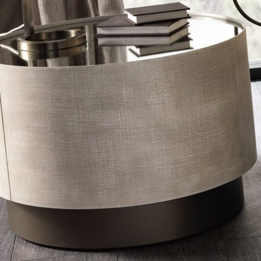 Italian Contemporary Designer Mirrored Circular Bedside Cabinet Italian Contemporary Designer Mirrored Circular Bedside Cabinet